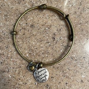 BRIGHTON Art and Soul "A Journey..." Adjustable Brass Bracelet.
